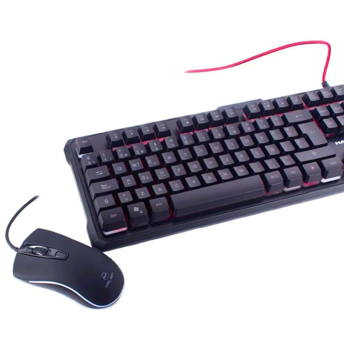 HALION - Kit gamer 3 en 1 : teclado semimecánico + mouse + pad