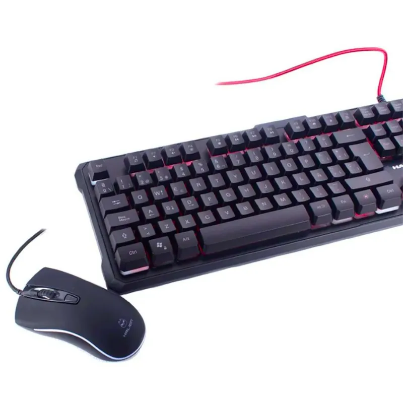 HALION - Kit gamer 3 en 1 : teclado semimecánico + mouse + pad
