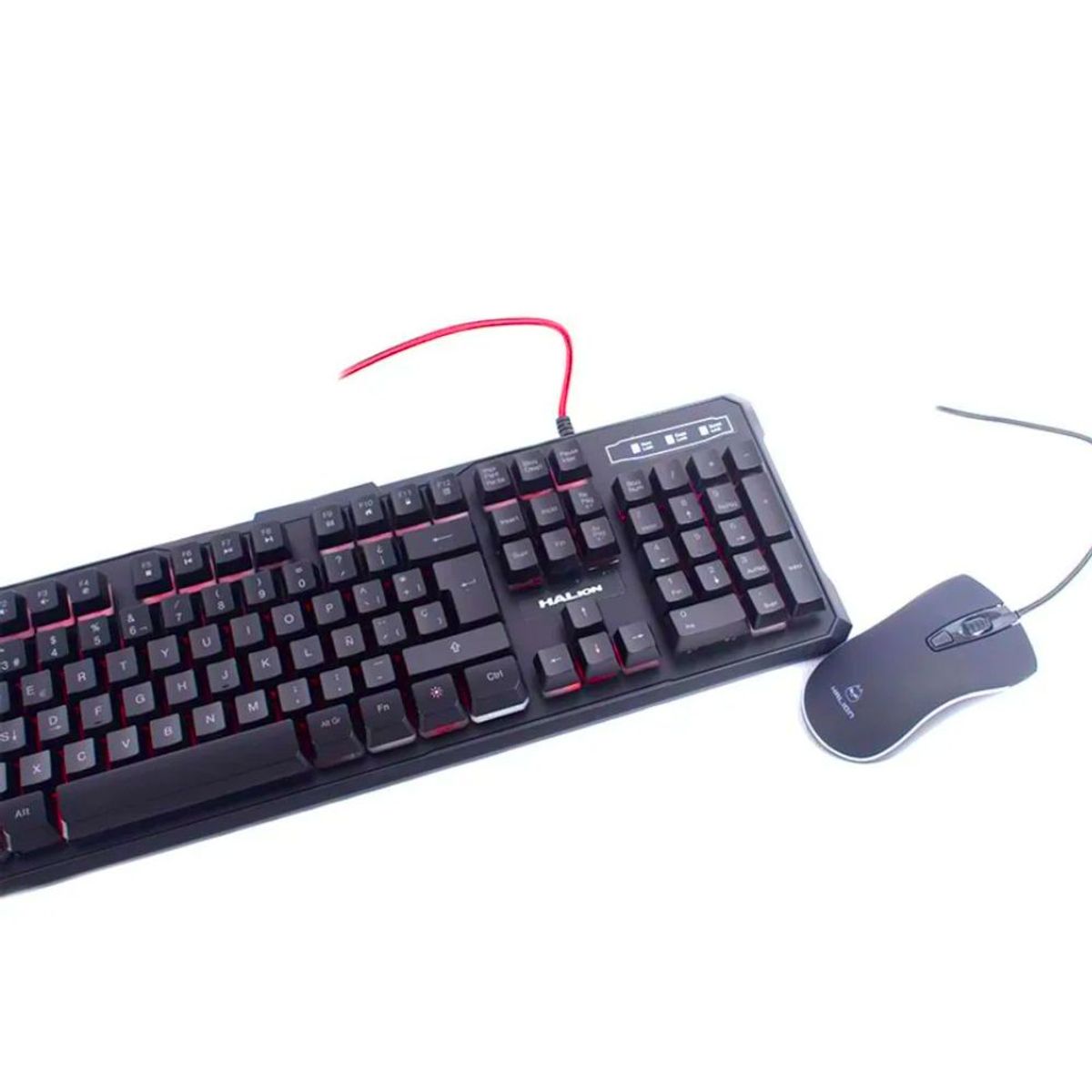HALION - Kit gamer 3 en 1 : teclado semimecánico + mouse + pad