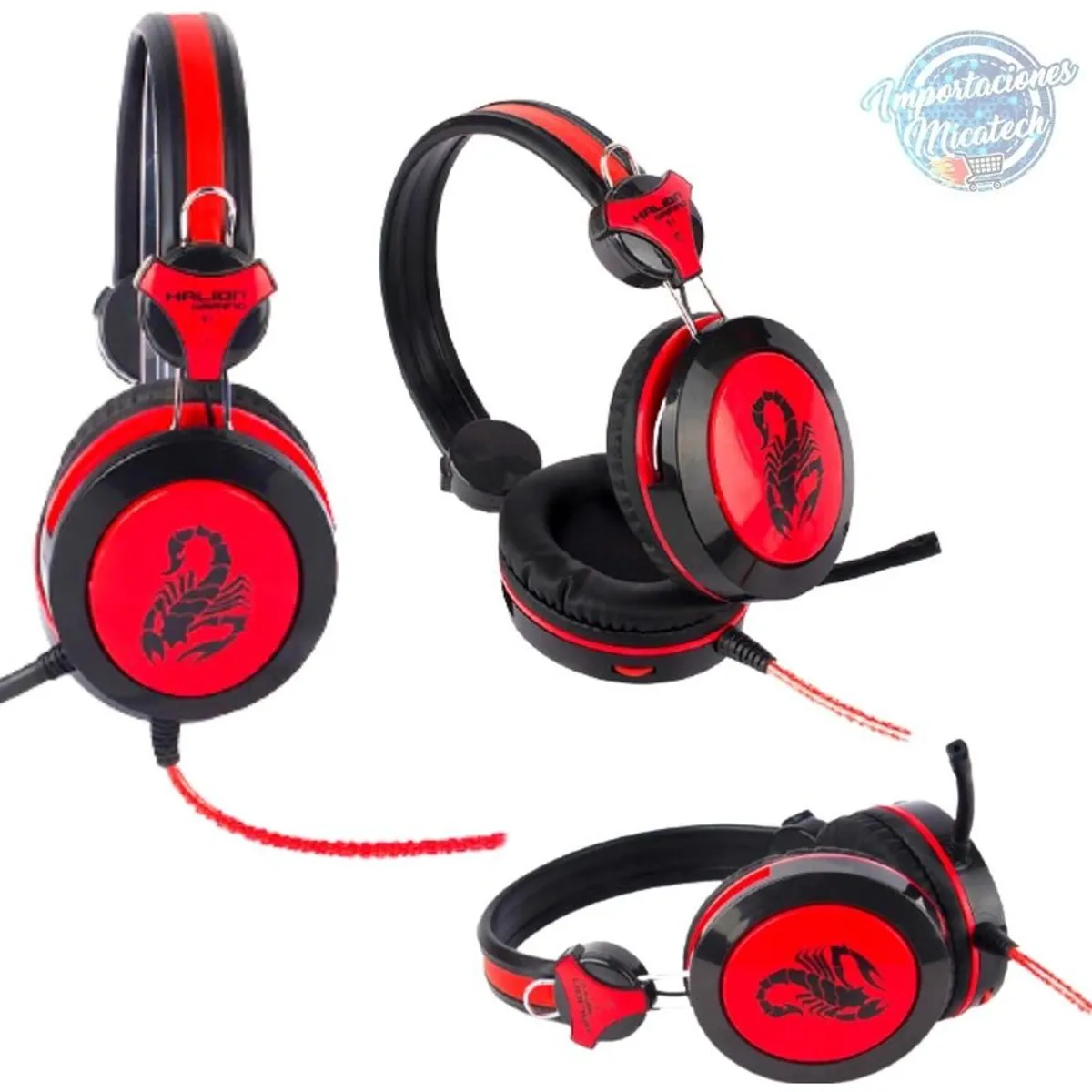 HALION - Audífono gamer halion ha-s1 scorpion con micrófono