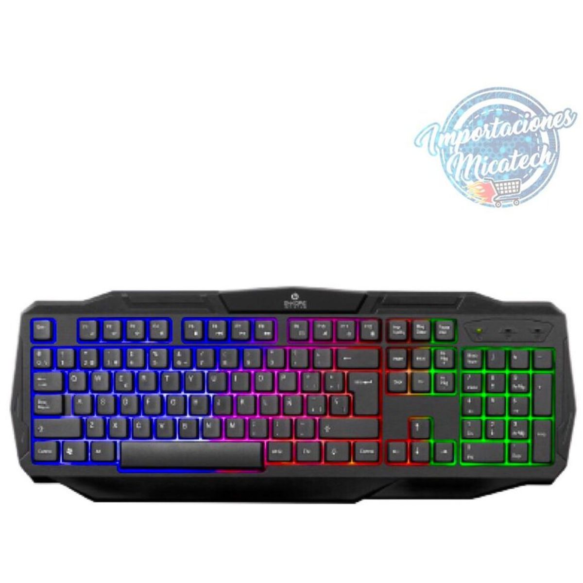 ENKORE - Teclado gamer multimedia enkore silicon con luz led