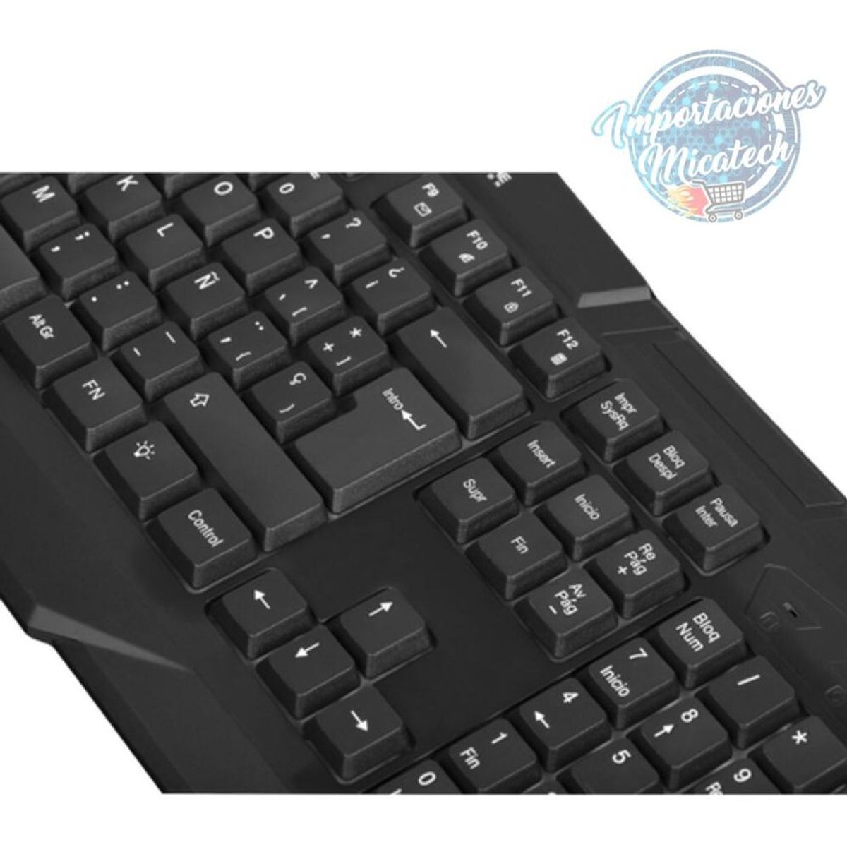 ENKORE - Teclado gamer multimedia enkore silicon con luz led