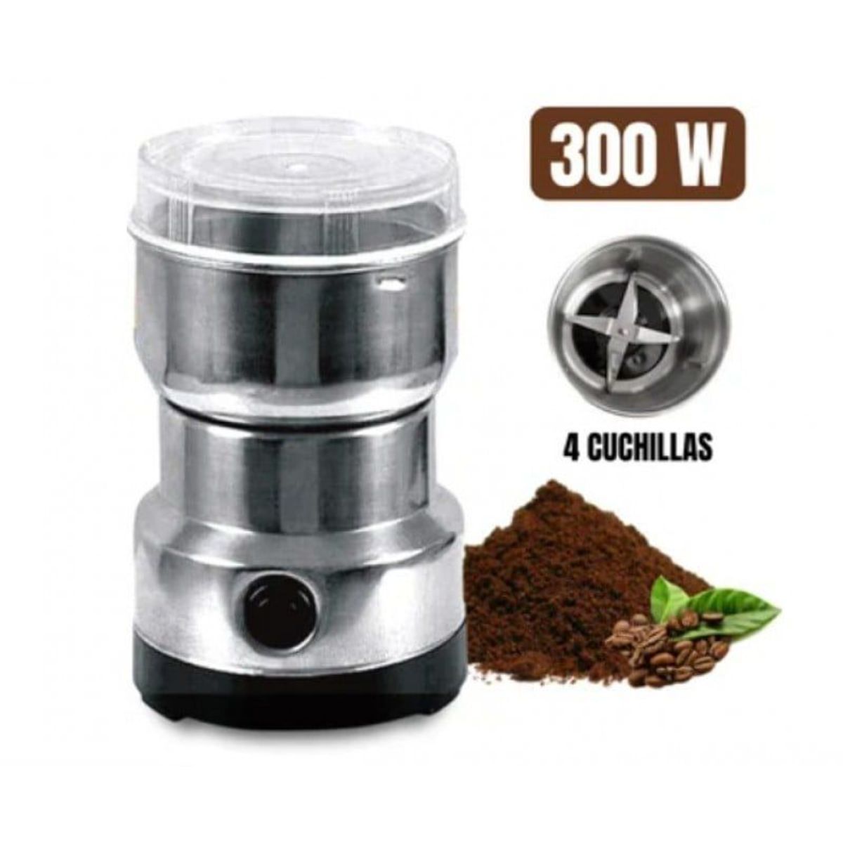 GENERICO - Molinillo Eléctrico para cafe De Acero Inoxidable 300 W – Moledor