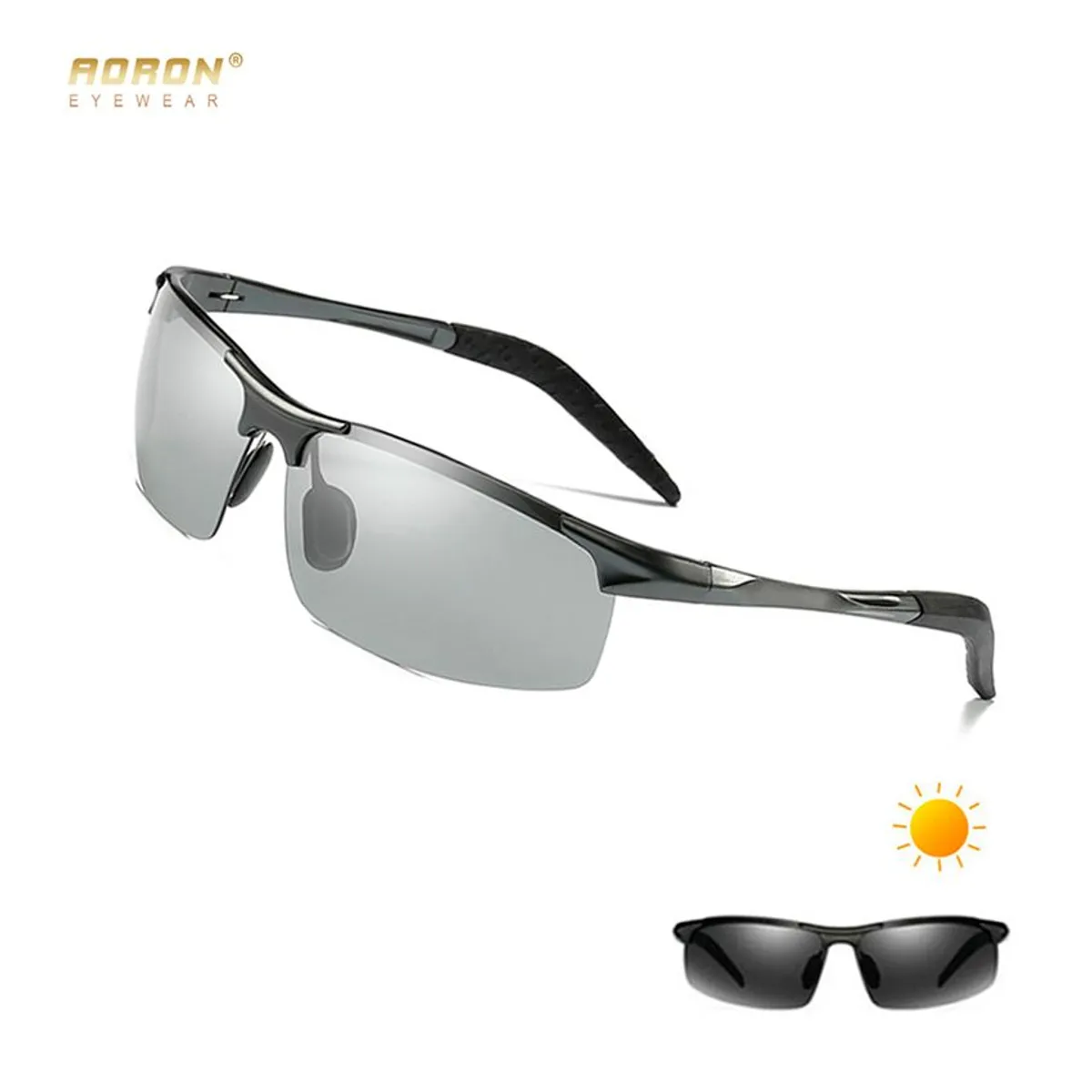 AORON - Lente de Sol Polarizado fotocromatico uv400 aoron Aluminio