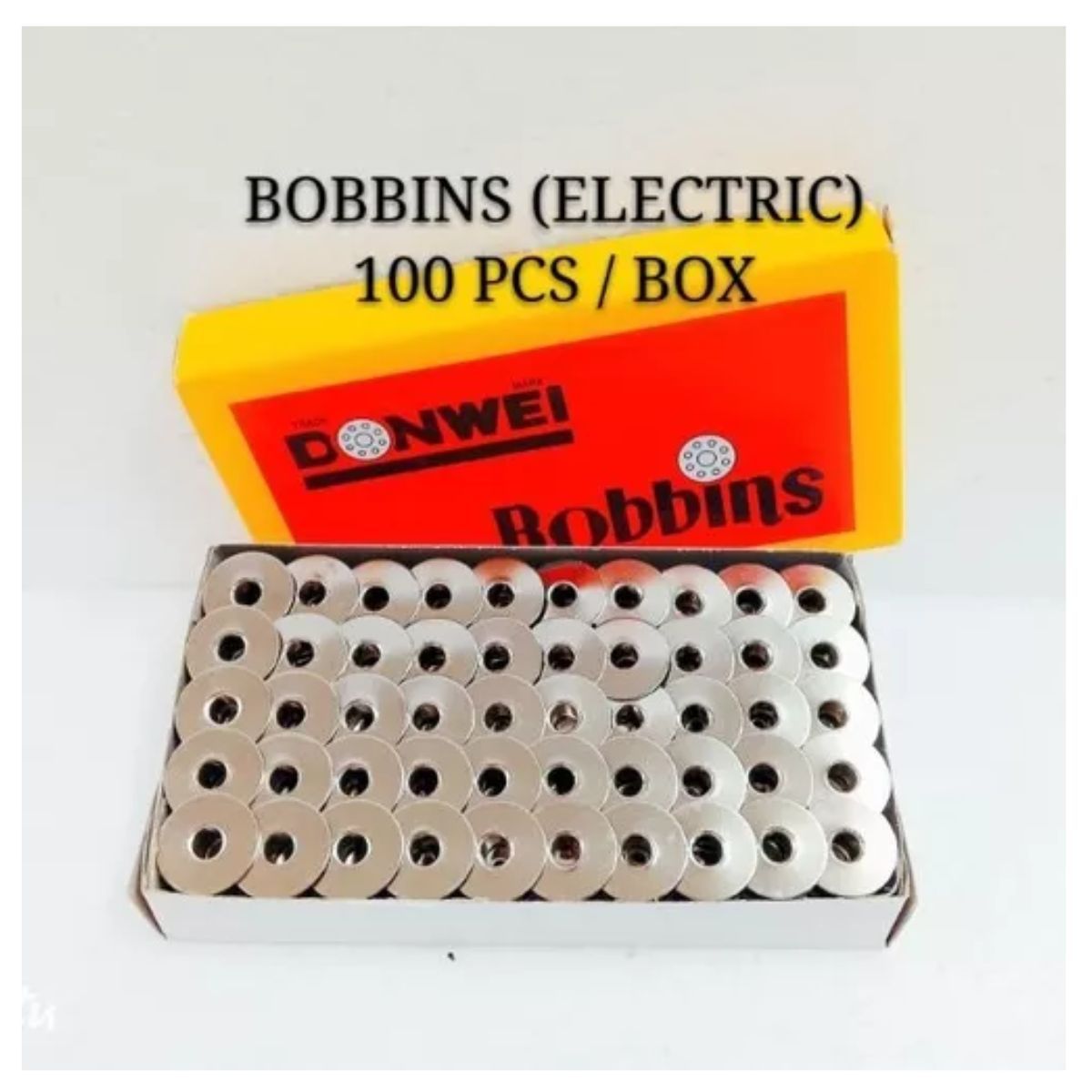 GENERICO - 100 Carretes Carretel Metálico Maquina Recta Industrial Juki