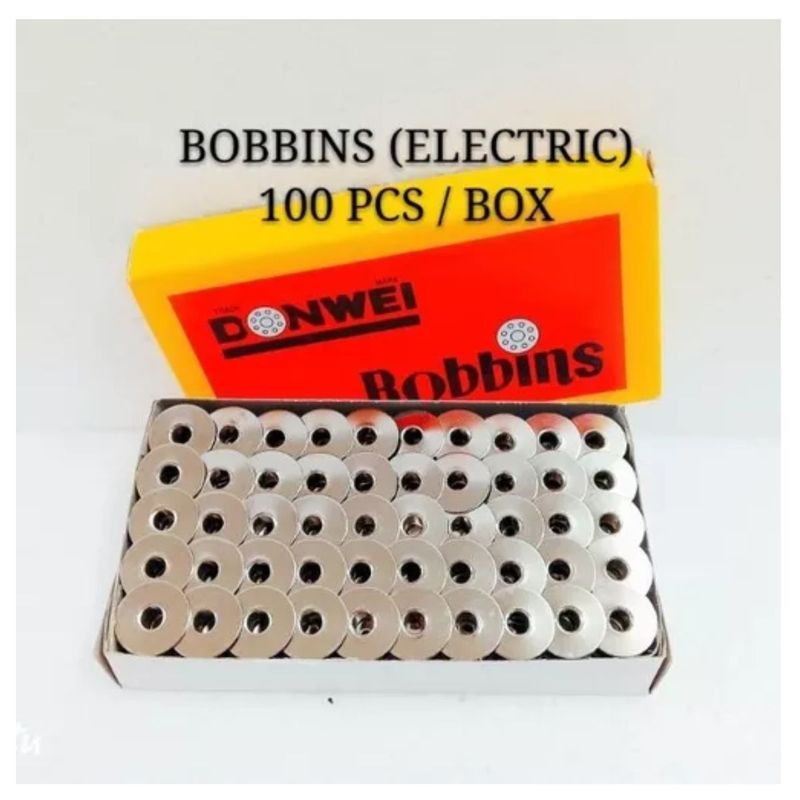 GENERICO - 100 Carretes Carretel Metálico Maquina Recta Industrial Juki