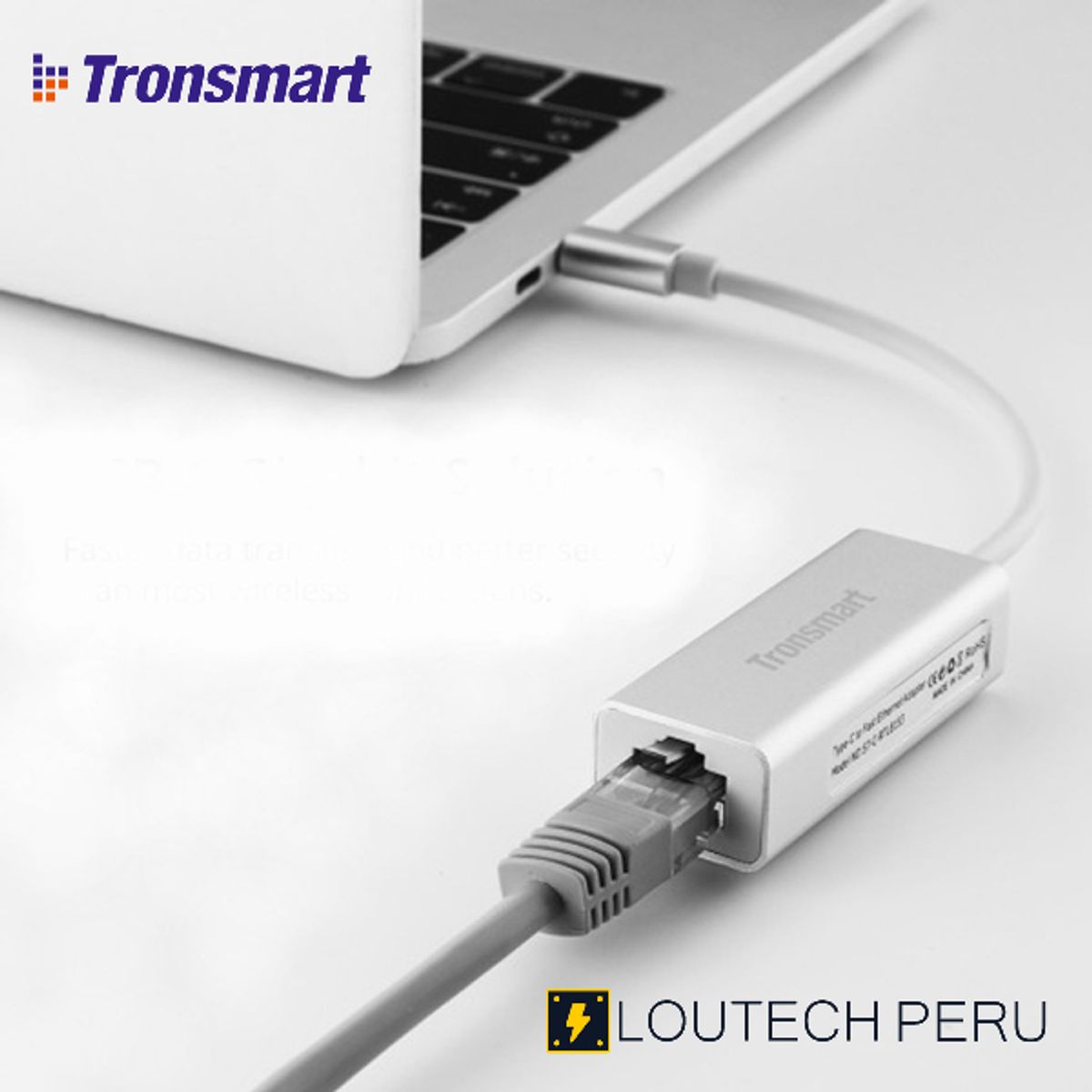 TRONSMART - TRONSMART  Adaptador Ethernet USB Tipo C a RJ45