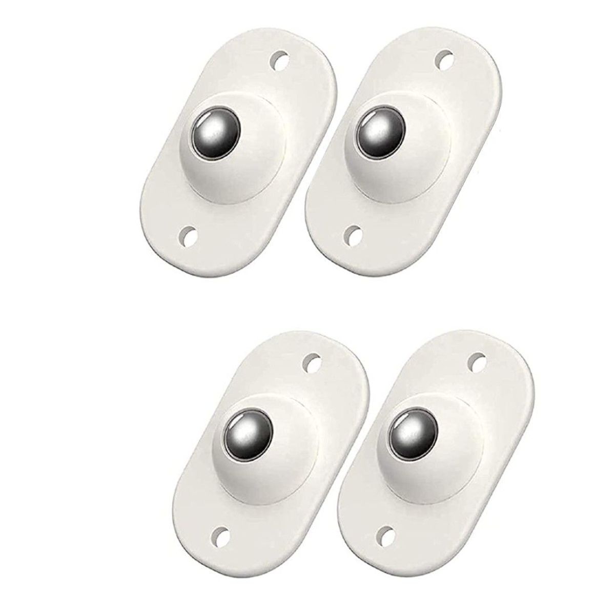 TODO FIT - Set de 4 ruedas giratorias adhesivas blancas – Instalación fácil y sin herramientas