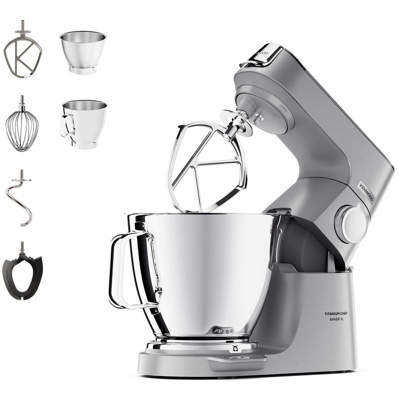 KENWOOD - Batidora Kenwood Titanium Chef Baker XL Silver KVL85004SI DuoBowl