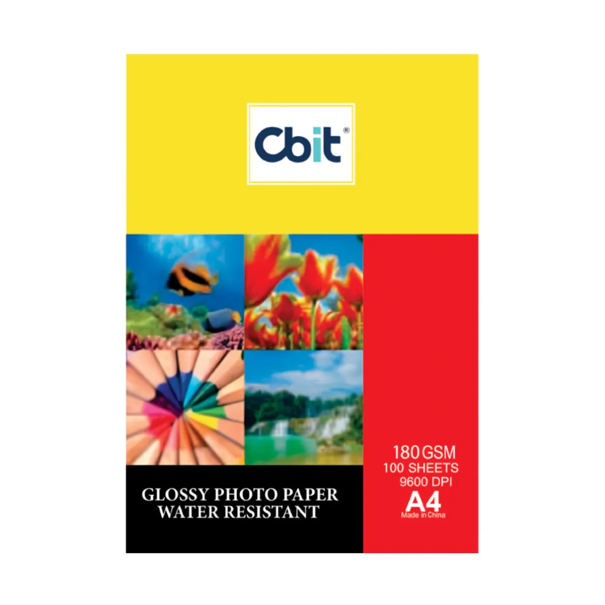GENERICO - Papel Fotográfico Cbit A4 Brillante 180G 100 Hojas