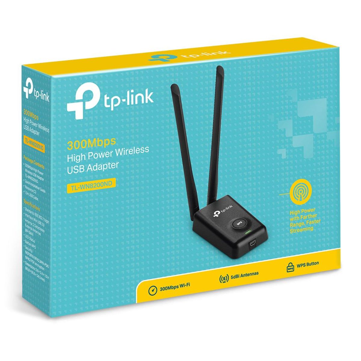 TP LINK - Adaptador Usb Inalambrico Rompe Muros 300mbps Tlwn8200 tplink