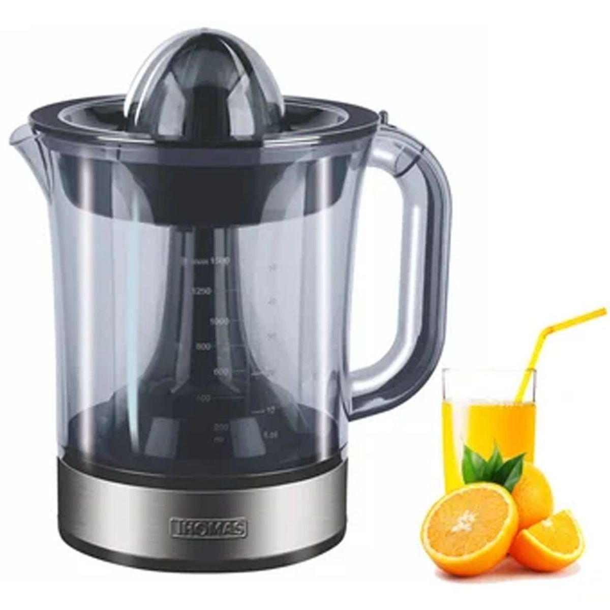 THOMAS - Exprimidor de Naranja Thomas de 1.5 Litros - Negro
