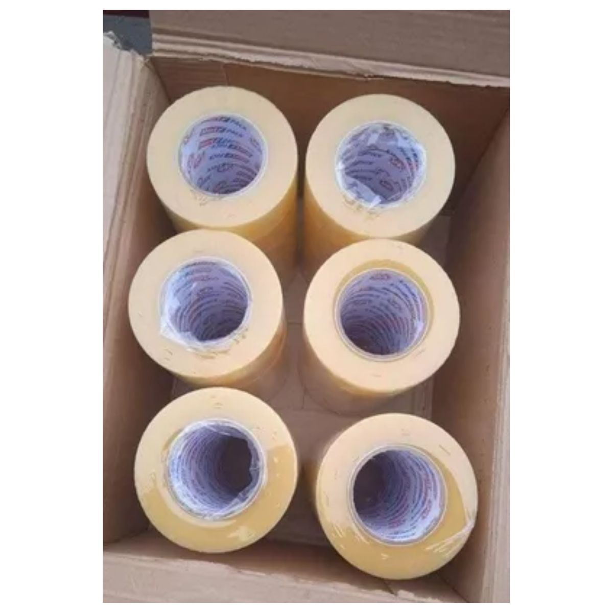 GENERICO - 06 Rollos Cinta Embalaje 400 Yard 366mtrs Transparente