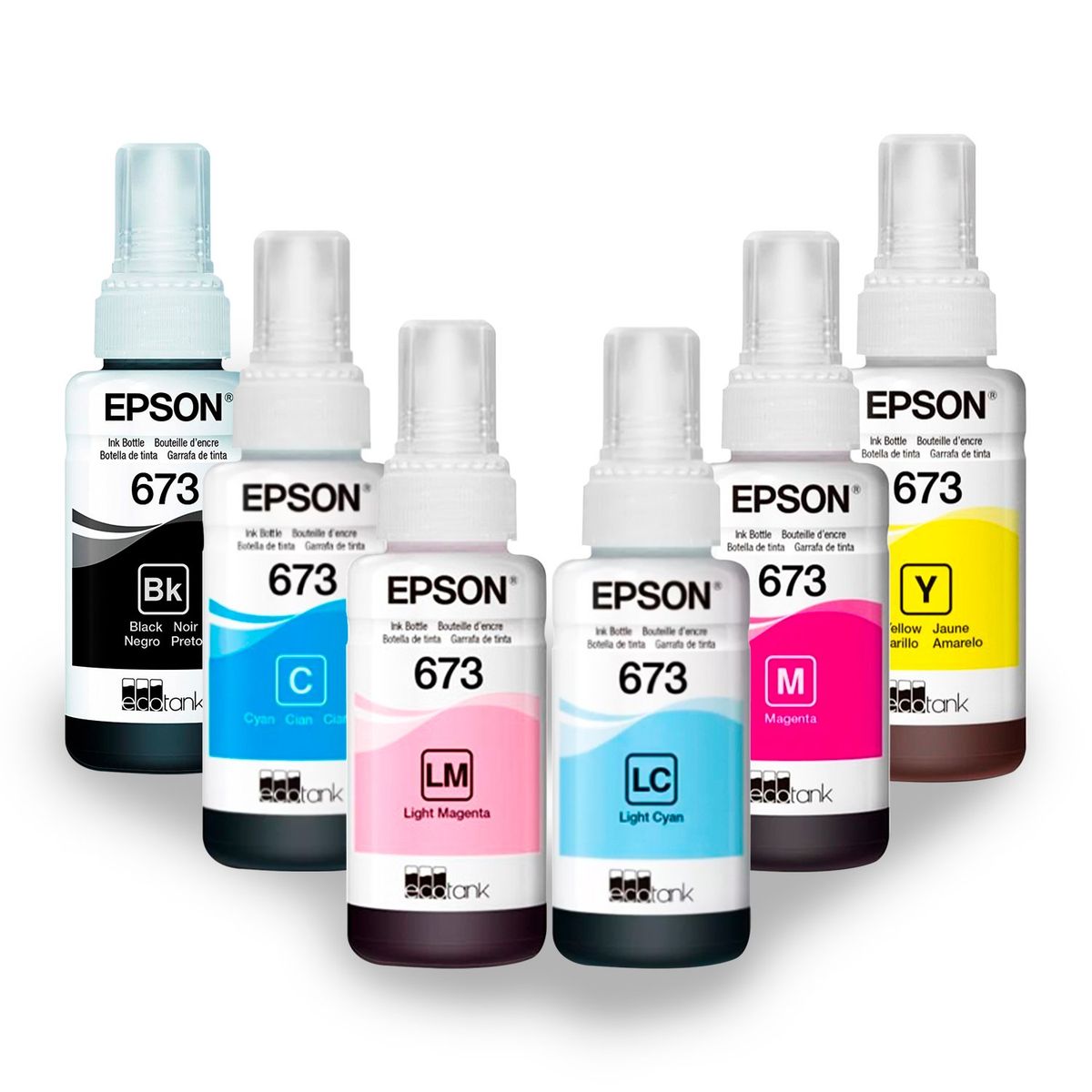 EPSON - JUEGO DE BOTELLAS DE TINTA EPSON T673 ORIGINAL