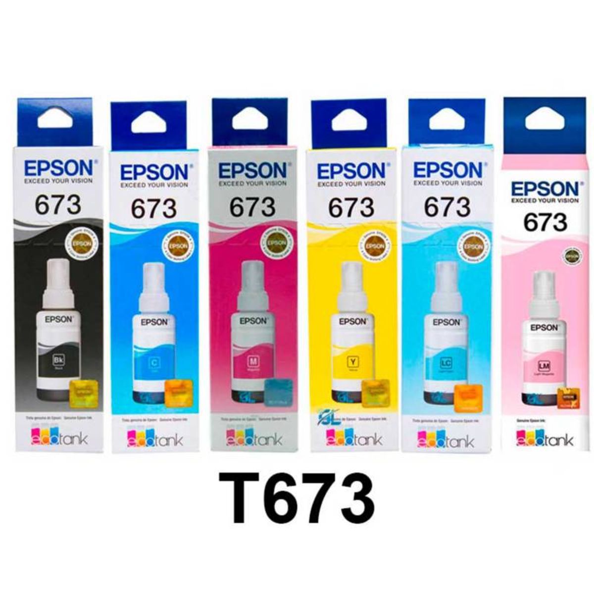 EPSON - JUEGO DE BOTELLAS DE TINTA EPSON T673 ORIGINAL