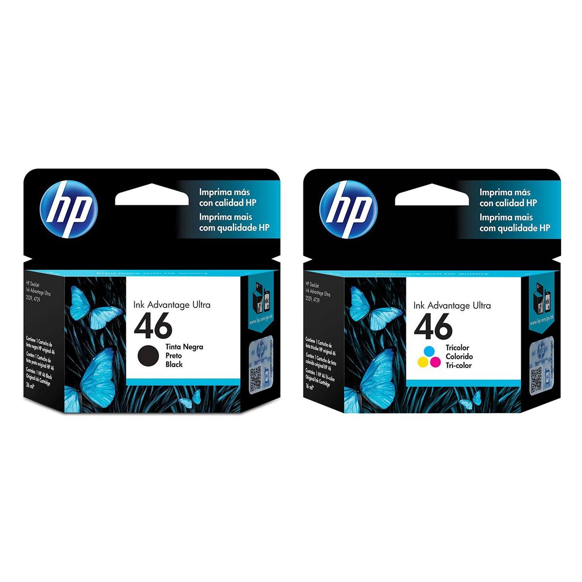 HP - KIT DE CARTUCHO DE TINTA HP 46 NEGRA / COLOR ORIGINAL