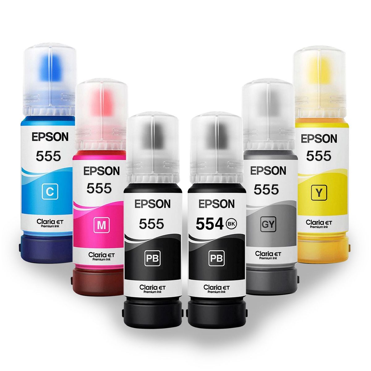 EPSON - JUEGO DE BOTELLAS DE TINTA EPSON T555  T554 ORIGINAL