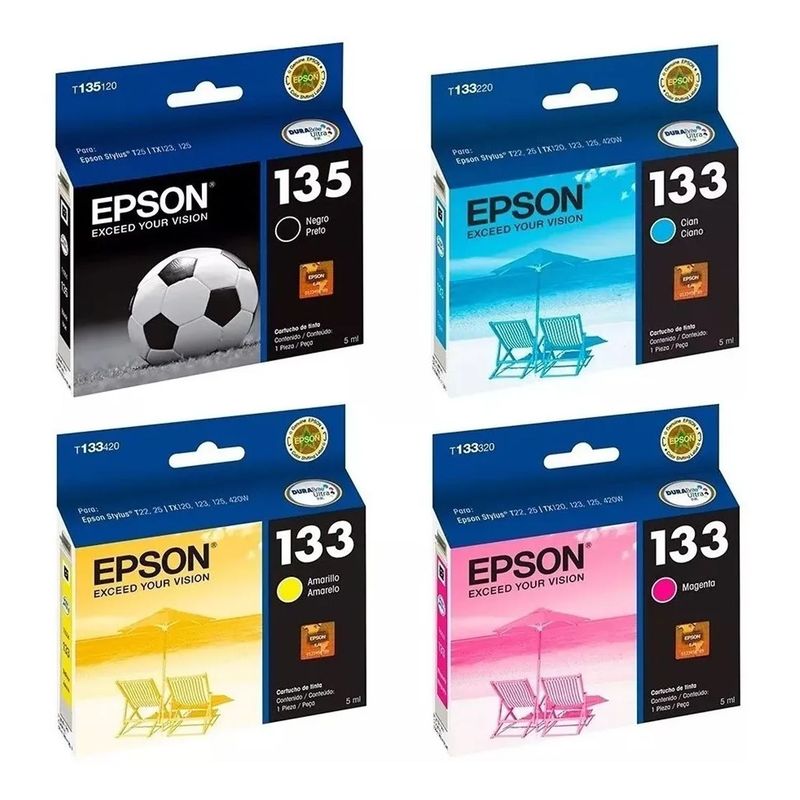 EPSON - JUEGO DE TINTA EPSON 135 NEGRO / 133 COLOR ORIGINAL