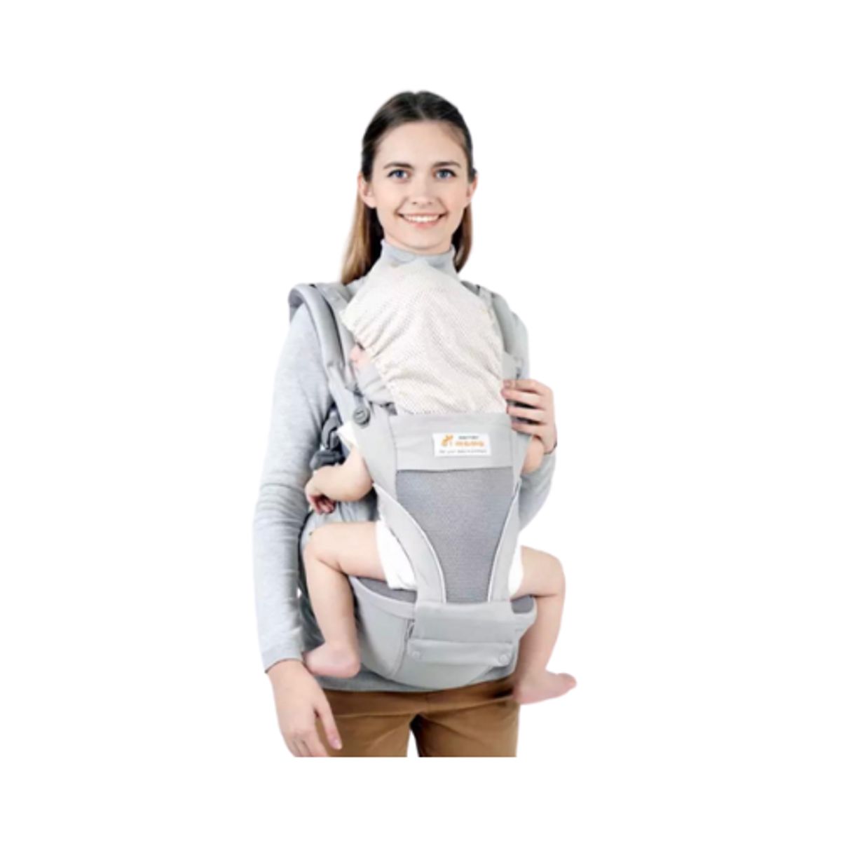 AIMAMA - Portabebe Gris con asiento para bebes
