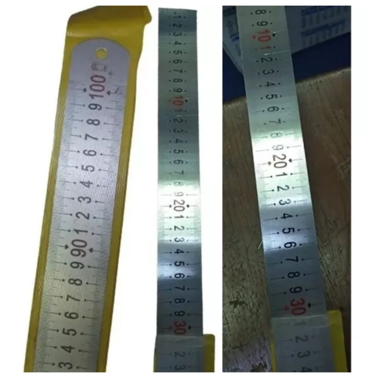 GENERICO - 2 Unid. Regla De Metal 100 Cm - 1 Metro resistente grueso