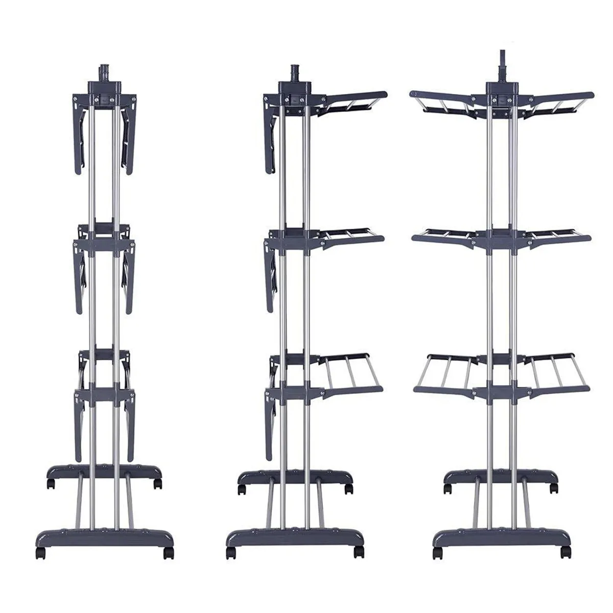 OEM - Tendedero Tendal Plegable de Ropa 3 Niveles Multifuncional