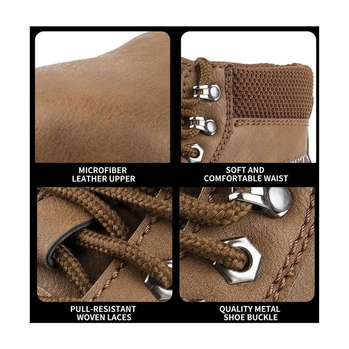 BLWOENS - Zapatos de trabajo hombre seguridad y antipinchazos-marrón