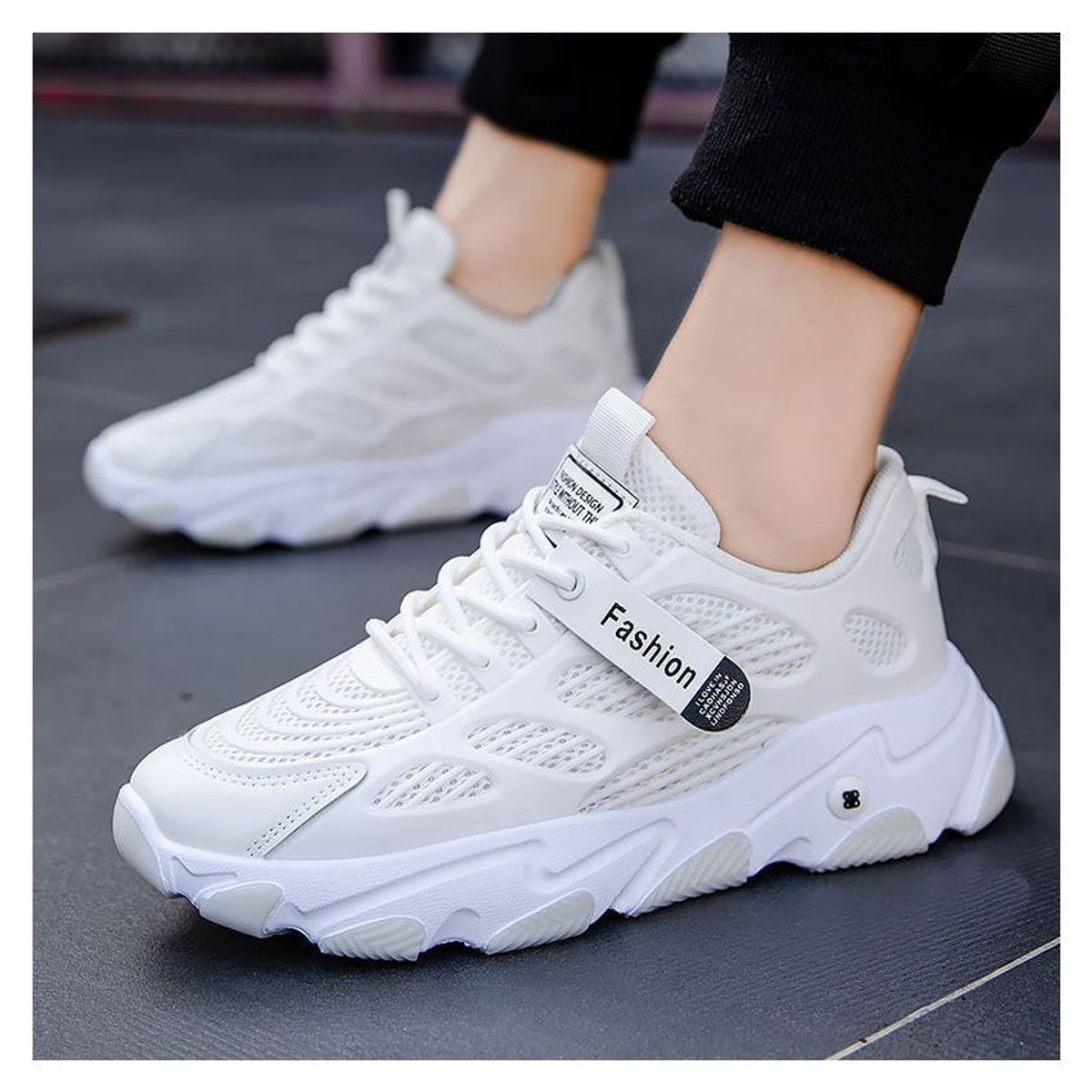 BLWOENS - Zapatos hombre casuales zapatillas -blanco_.