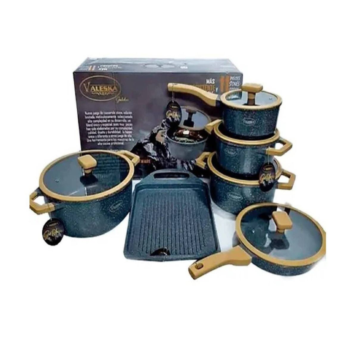 VALESKA - Set De Ollas Valeska 11pcs Vl-11st Roca Volcani
