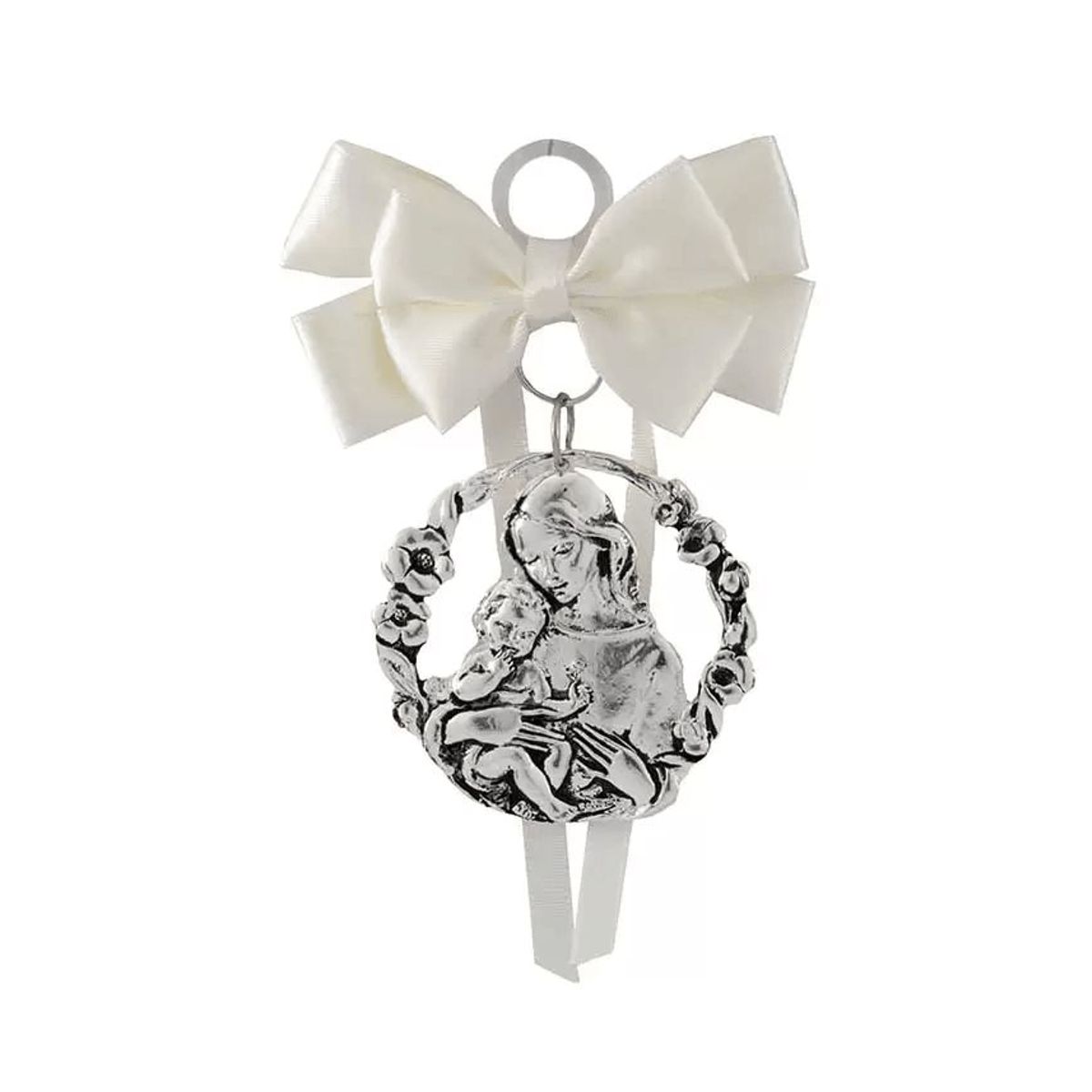 ARGENTARIA - Virgen y niño con Cinta Beige - Plaqué