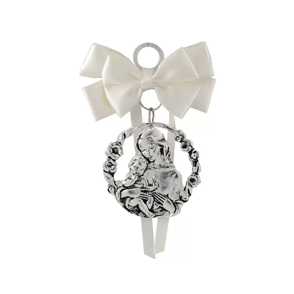 ARGENTARIA - Virgen y niño con Cinta Beige - Plaqué