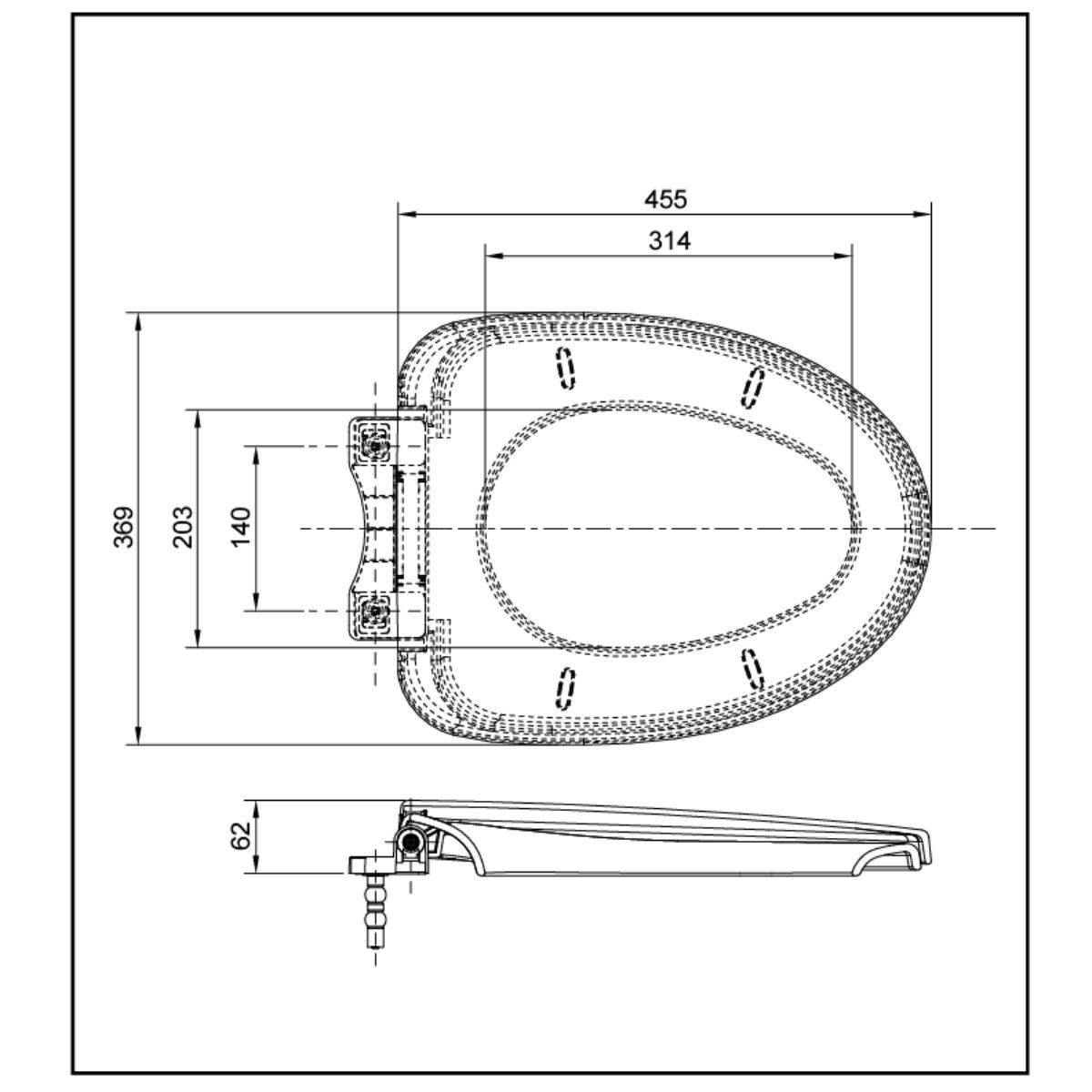 TOTO - Asiento para inodoro elongado marca TOTO modelo TC385VS