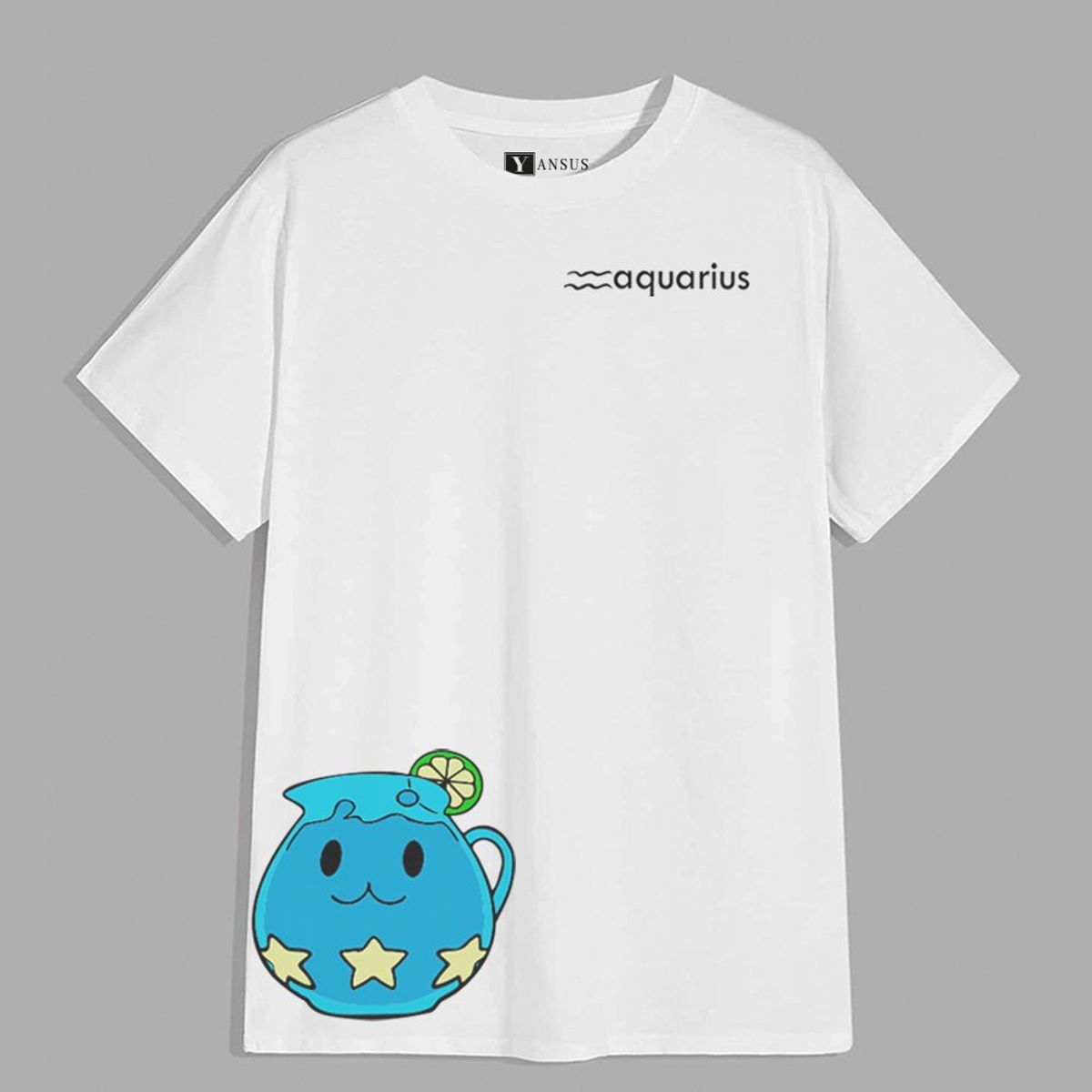 YANSUS - Polo Hombre Yansus Blanco Estampado Aquarius