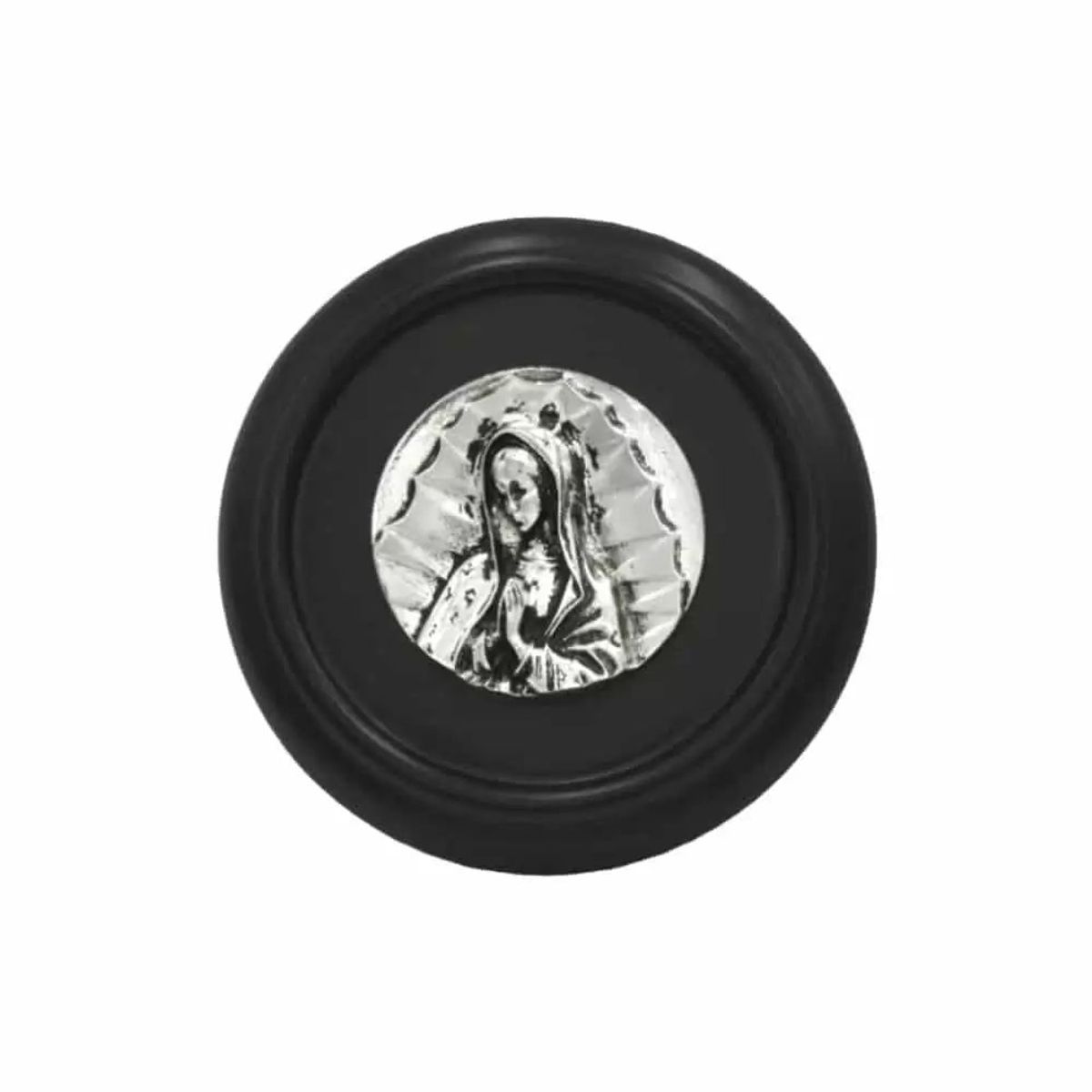 ARGENTARIA - Medalla Chica Virgen de Guadalupe - Plaqué y Madera