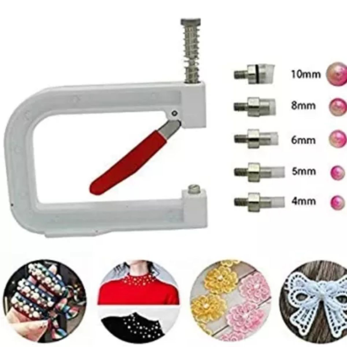 GENERICO - Maquina Para Perlas, Aplicador De Perlas Remachadora 5 dados