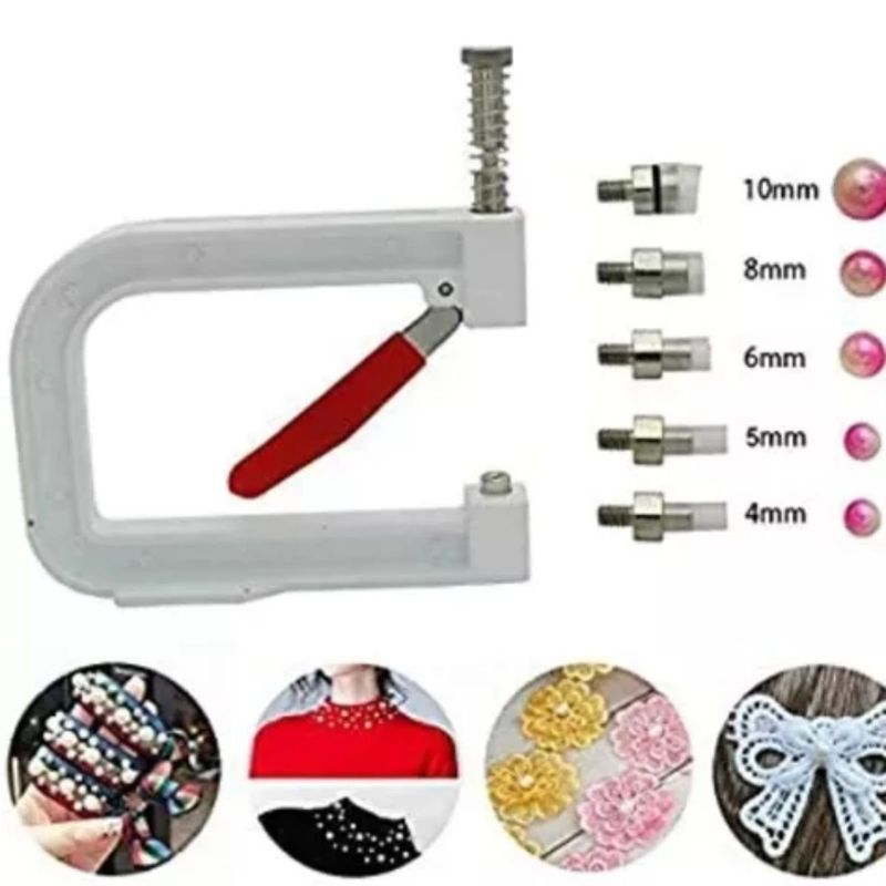 GENERICO - Maquina Para Perlas, Aplicador De Perlas Remachadora 5 dados