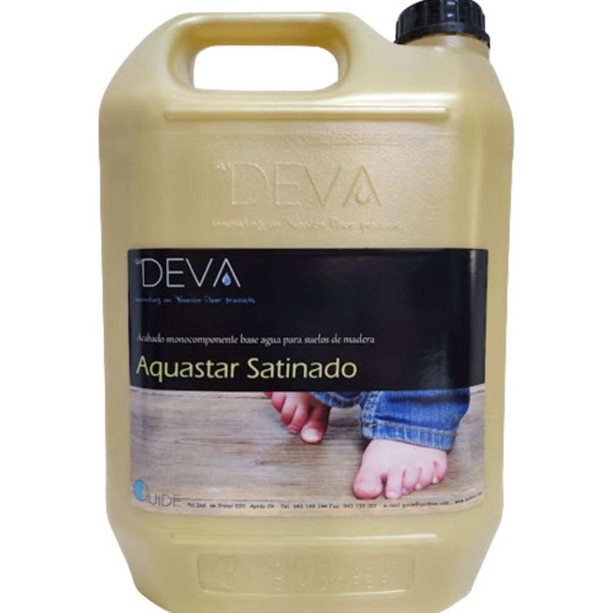 DEVA - BARNIZ BASE AGUA PARA PISOS DE MADERA AQUASTAR DEVA SATINADO 5L