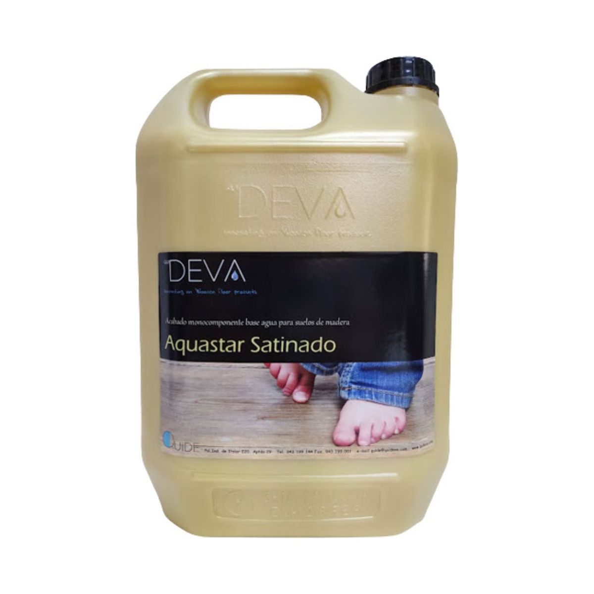 DEVA - BARNIZ BASE AGUA PARA PISOS DE MADERA AQUASTAR DEVA SATINADO 5L