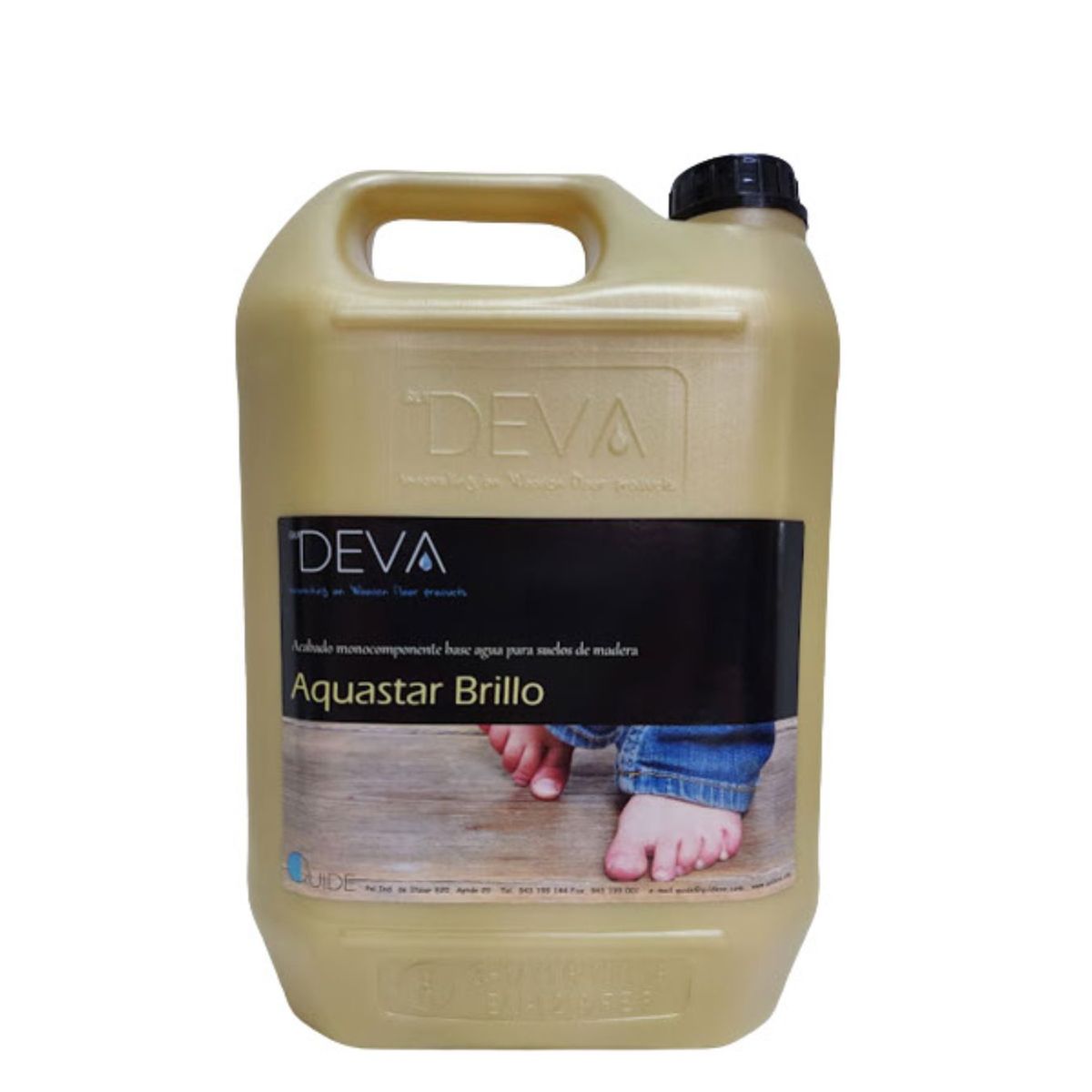 DEVA - BARNIZ BASE AGUA PARA PISOS DE MADERA AQUASTAR DEVA BRILLO 5L