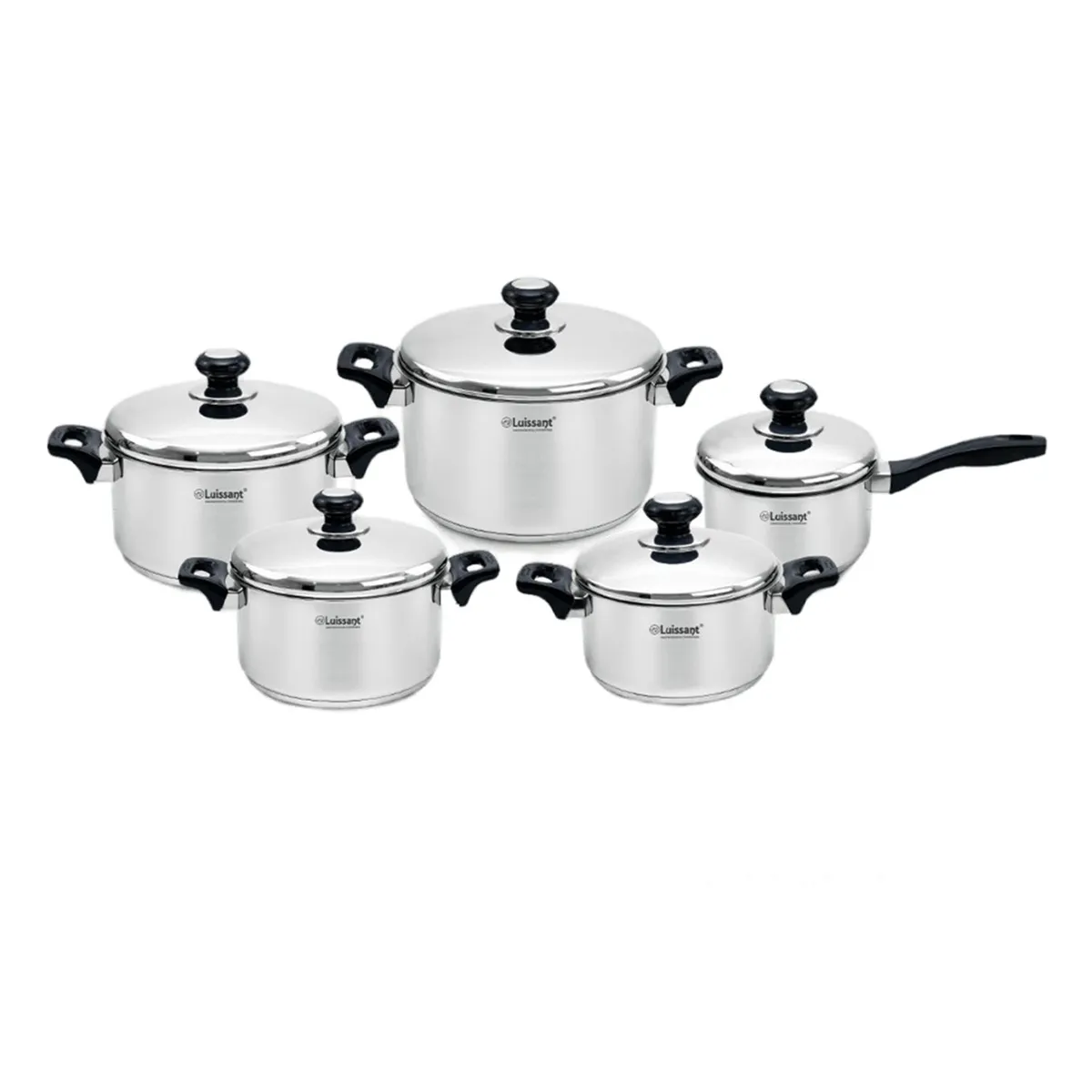 LUISSANT - Set de ollas LUISSANT LU-1410A-IN  de acero 10 Piezas