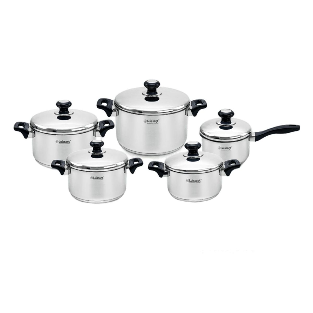 LUISSANT - Set de ollas LUISSANT LU-1410A-IN  de acero 10 Piezas