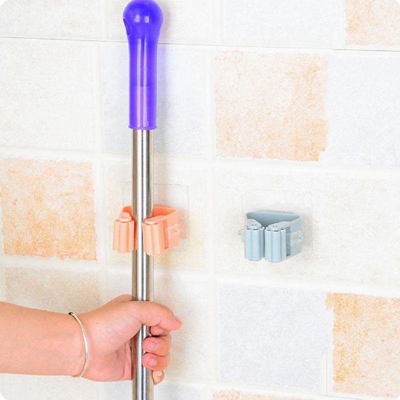 TODO FIT - Organizador Múltiple Colgador Gancho sujetador de Escoba Rosado