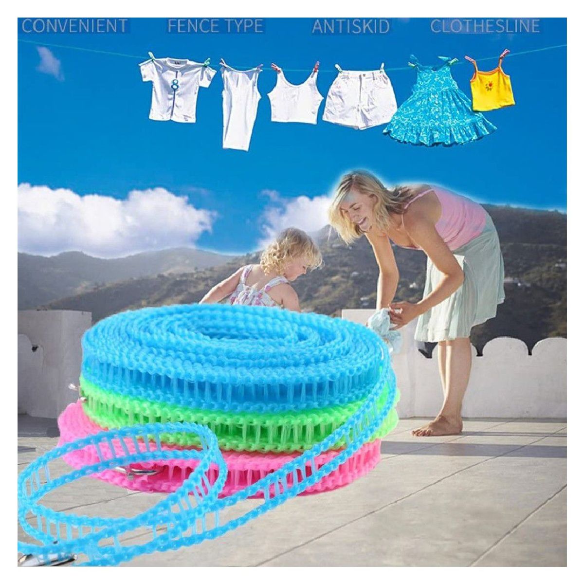 TODO FIT - CORDEL PARA TENDER ROPA VERDE