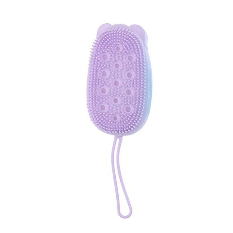 TODO FIT - Esponja Cepillo Relajante para Ducha Baño de Silicona Morado