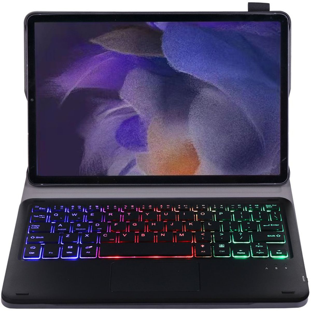 RENVMEXY - Funda Con Teclado Bluetooth TáCtil RGB Para Samsung Tab A8 2021 Negro