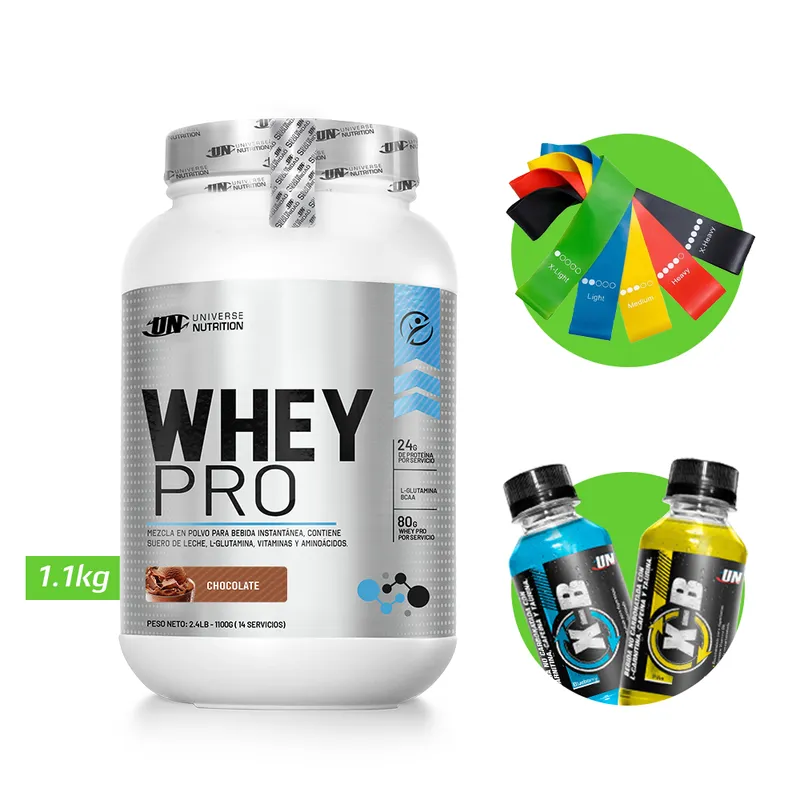 UNIVERSE NUTRITION - WHEY PRO 1.1 KG PROTEÍNA UN CHOCOLATE + REGALOS