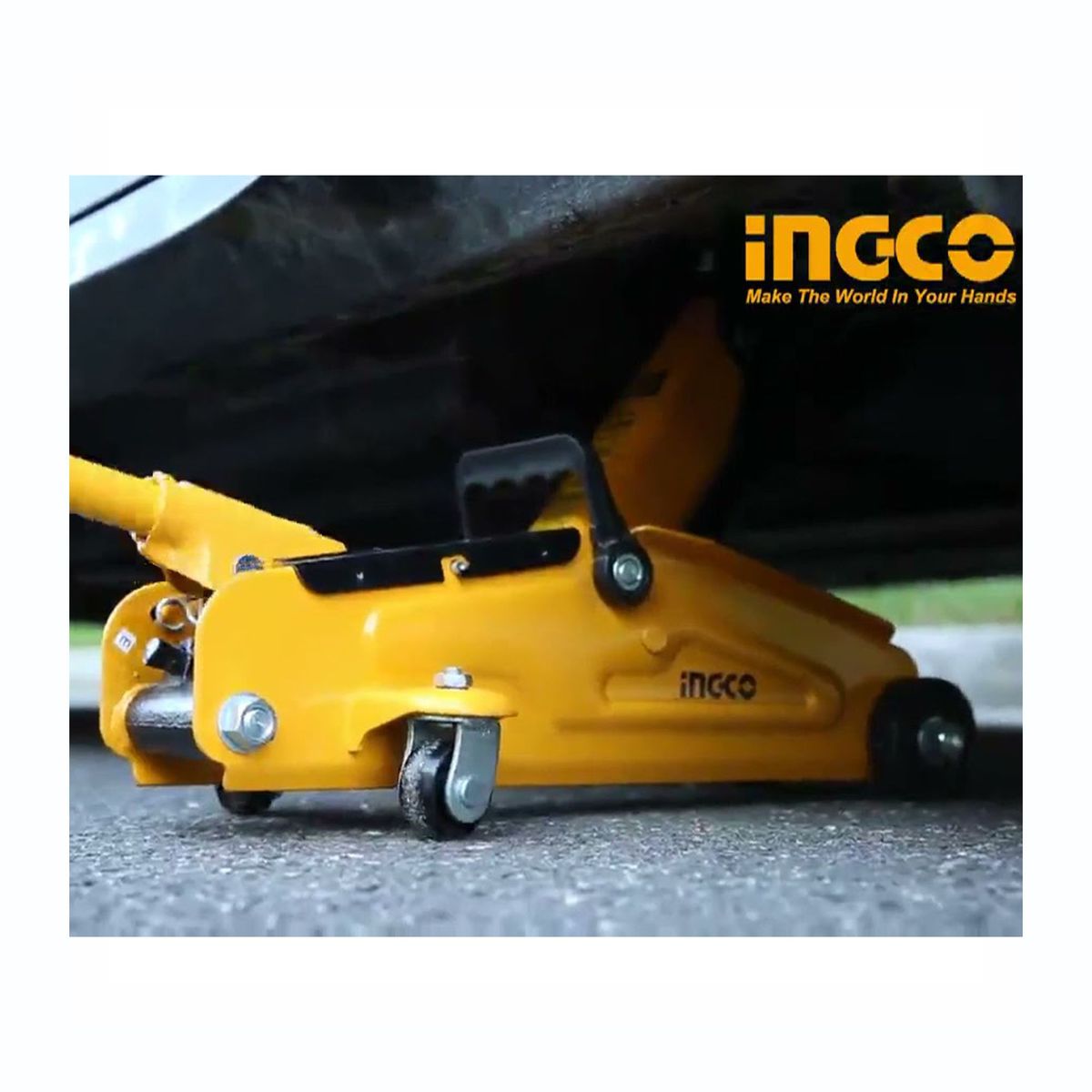 TOTAL TOOLS - GATA HIDRAÚLICA 2TON AUTOS TIPO CAIMAN DE PISO INGCO - HFJ201