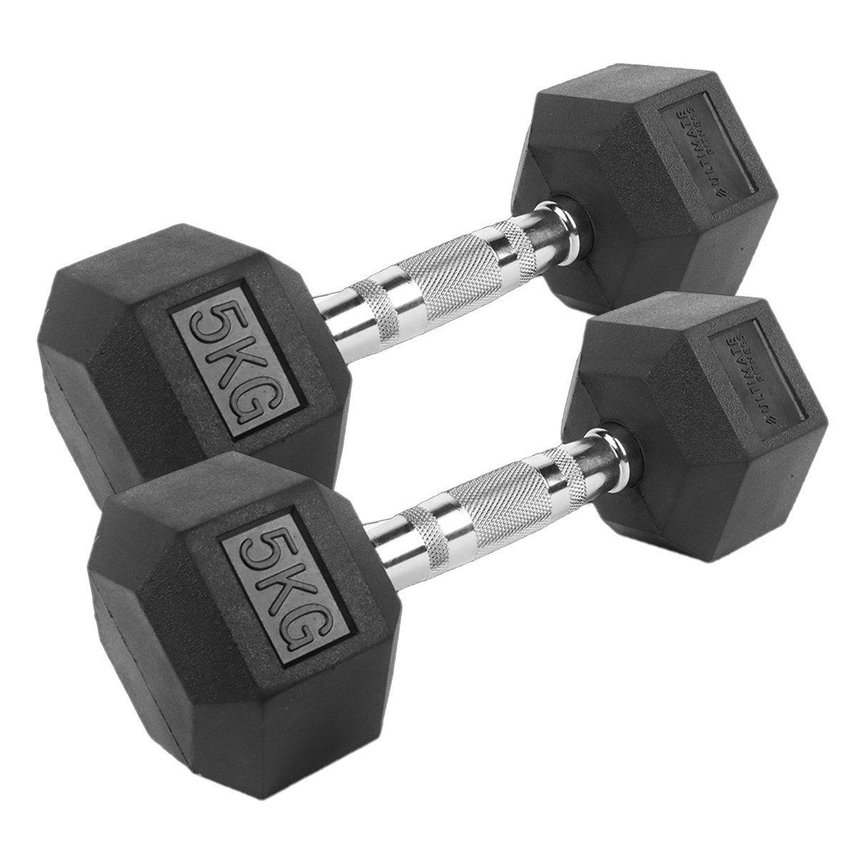 GENERICO - Par De Mancuernas Hexagonales REVESTIDO 5KG