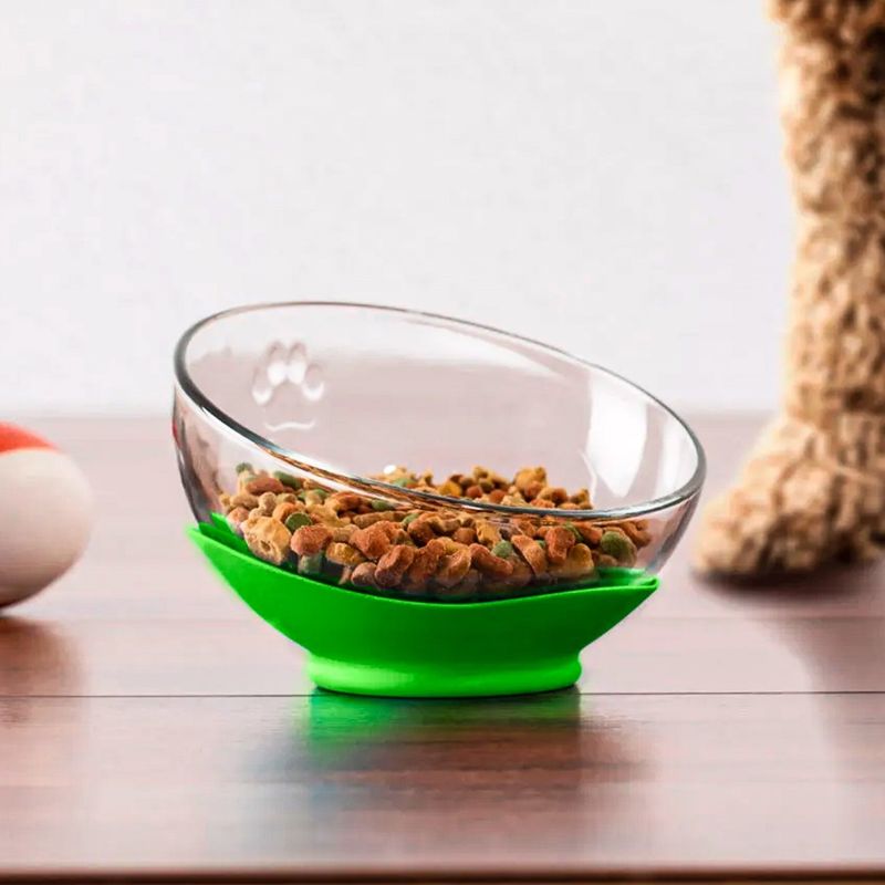 LIBBEY - Plato de Vidrio para Mascotas color Verde Astro