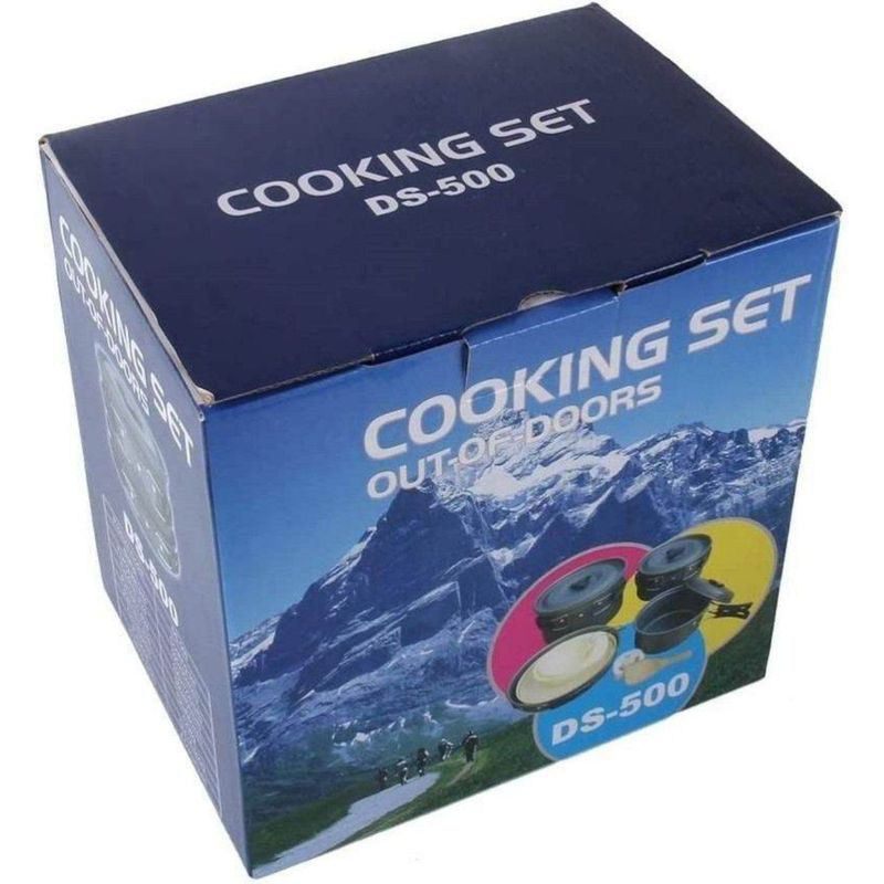 GENERICO - Set de Ollas para Camping  + Sartén + Cuchara