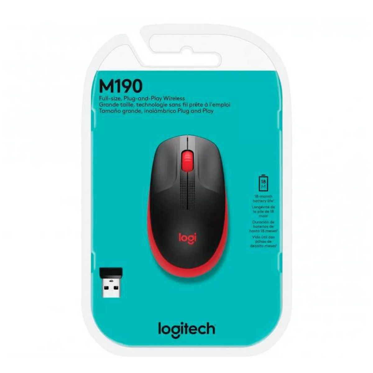 LOGITECH - Mouse Óptico Inalámbrico - M190